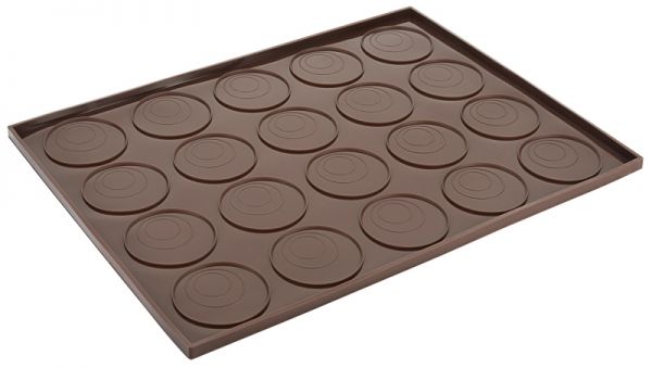 Silikon-Backmatte Macarons, 6 Formen, D: 2,5/4/6,5 cm, H: 9 cm