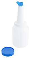 Dosier-/ Vorratsflasche, mit Deckel blau, I: 2 ltr., D: 12,5 cm, H: 35 cm, SAN Dosier-/ Vorratsflasche, mit Deckel blau, I: 2 ltr., D: 12,5 cm, H: 35 cm, SAN