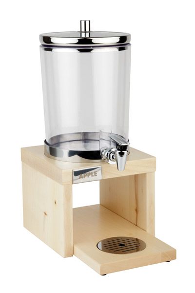 Saftdispenser BRIDGE 35,5 x 22 cm, H: 50 cm, 6 ltr. 18/8 Edelstahl, SAN, Kühlung durch 2 Kühlakkus