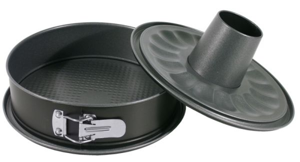 Springform, Flach- und Rohrboden, PFTE beschichtet, D: 22,5 cm, H: 6,5 cm