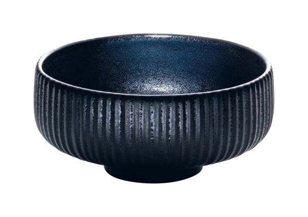 Playground, Steinzeug - NARA Schwarz : Relief- Bowl rund 12 cm/ 0,33 ltr.