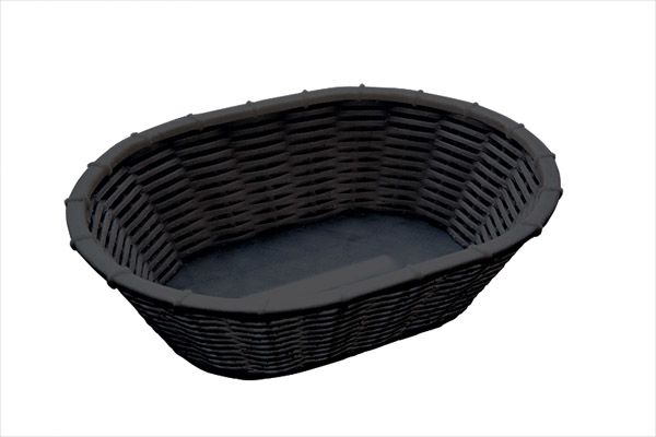 Brot- u. Obstkorb 23 x 17 cm, H: 6,5 cm, oval, PP, Fb. Schwarz