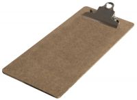 Klemmbrett, schmal, Holz, Edelstahl, 26,5 x 11,5 cm Klemmbrett, schmal, Holz, Edelstahl, 26,5 x 11,5 cm