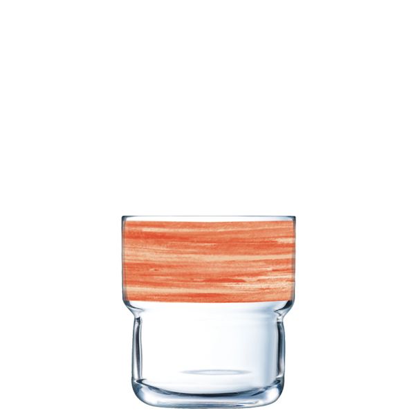 Arcoroc, Brush Orange - Stapelbecher Log Nr. FB22, Inhalt: 220 ml, H: 79 mm, D: 73 mm