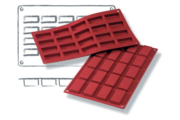 Silikon - Backform, Rechteck, 49 x 26 mm, H: 11 mm