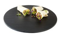 Tablett SLATE D: 40 cm, H: 1 cm, Melamin, schwarz, Schieferlook Tablett SLATE D: 40 cm, H: 1 cm, Melamin, schwarz, Schieferlook