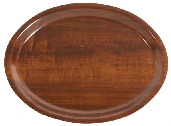 Serviertablett, oval, nussbaum, Pressholz, 23 x 16 x 1,5 cm