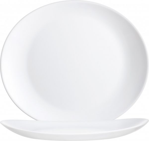 Arcoroc, Restaurant - Steakteller oval, uni, weiss, 29,5 x 25,7 cm