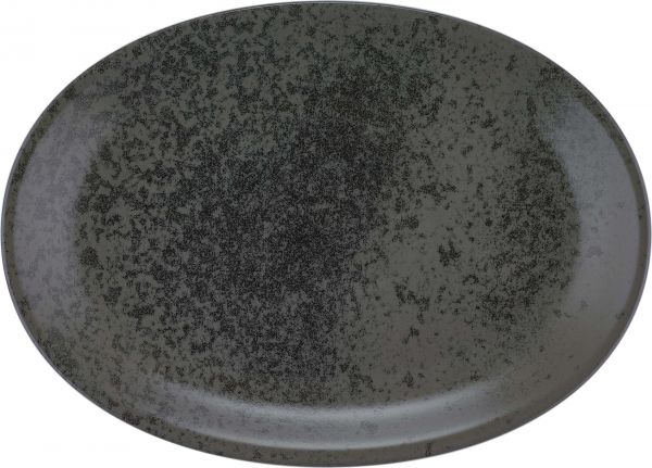 Bauscher, Sandstone : Dekor 425775 Black - Platte oval coup 32,3 x 22,8 cm