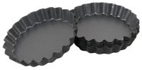 Tartelett-Förmchen Set a 4 St., PFTE beschichtet, Stahl, D: 12 cm, H: 2 cm Tartelett-Förmchen Set a 4 St., PFTE beschichtet, Stahl, D: 12 cm, H: 2 cm