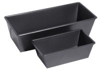 Antihaft-Pastetenform glatt, PTFE beschichtet, Stahl, I: 0,5 ltr., 14,5 x 8 x 5 cm Antihaft-Pastetenform glatt, PTFE beschichtet, Stahl, I: 0,5 ltr., 14,5 x 8 x 5 cm