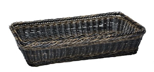 GN 1/1 Korb FRAMES 53 x 32,5 cm, H: 10 cm Polypropylen, schwarz / braun