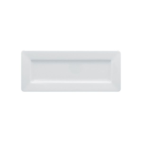 Teller/ Platte, rechteckig, uni, weiss, 29,4 x 12 x 2,3 cm