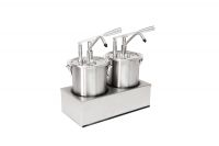 Dosierspender rund D: 180 mm, 2-fach, Inh. 2 x 5 ltr., 405 x 205 x 421 mm Dosierspender rund D: 180 mm, 2-fach, Inh. 2 x 5 ltr., 405 x 205 x 421 mm