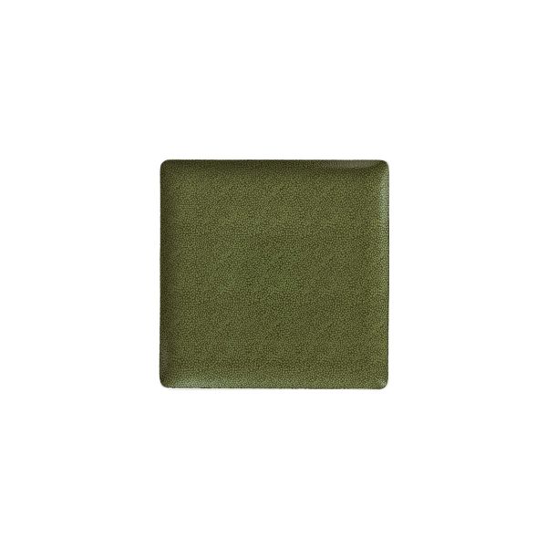 Bauscher, Purity : 425914 Pearls Greens - Teller flach quadratisch Coup, bonewhite, 9 x 9 cm