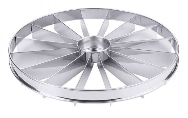 Tortenteiler, 16 Teile, Edelstahl, D: 32 cm, H: 3,5 cm