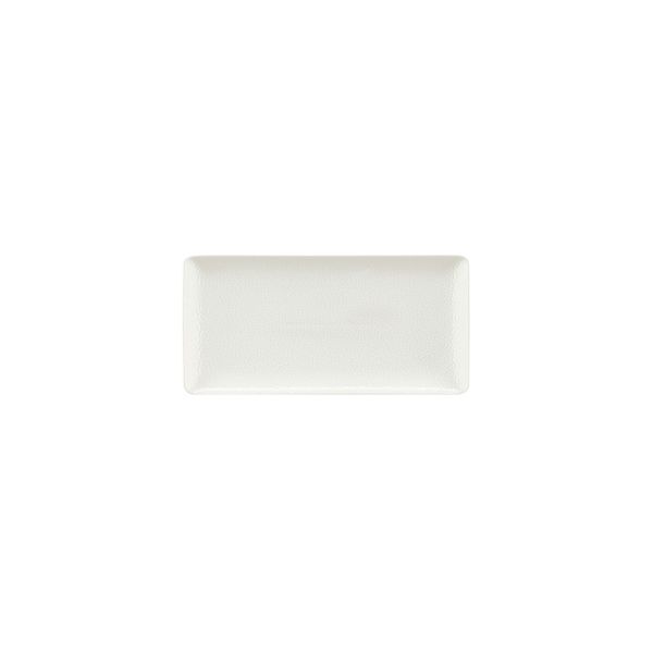 Bauscher, Purity : 425440 Pearls Light - Platte rechteckig Coup, bonewhite, 18 x 9 cm