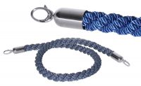 Absperrseil, gewunden, mit verchromter Öse, blau, D: 3 cm, L: 150 cm Absperrseil, gewunden, mit verchromter Öse, blau, D: 3 cm, L: 150 cm