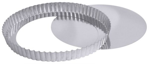 Quiche-, Tortenbodenform, 2-tlg., Weißblech, D: 28 cm, H: 2,5 cm