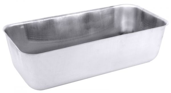 Leberkäsform, unpoliert, EdSt., I: 3 ltr., 30 x 13,5 x 9 cm