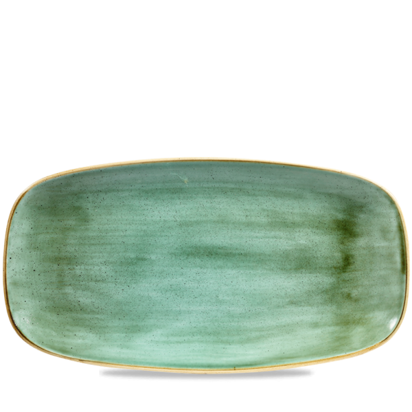 Churchill, Stonecast : Samphire Green - Chefs Platte rechteckig, 35,5 x 18,9 cm