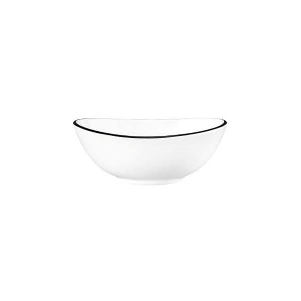 Seltmann Weiden, Modern Life : 10826 Black Line - Bowl oval M5306, 12 cm/ 0,18 ltr.