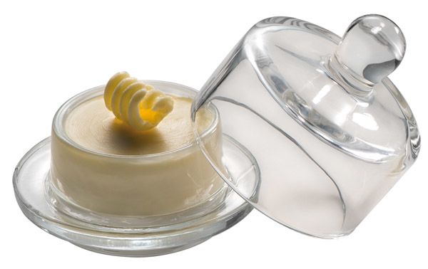 Butterservierer D: 9 cm, H: 9 cm, Glas