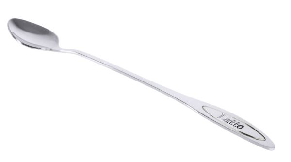 Löffel für Latte Macchiato, Prägung "Latte", Edelstahl, L: 20 cm
