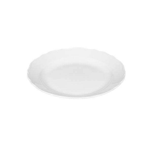 Bauscher, Marie Christine - Teller flach Fahne, weiss, uni, 21 cm