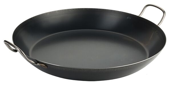 Paella-Eisenpfanne, gebläut, D: 42 cm, H: 5,5 cm