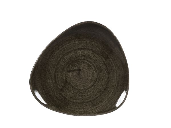 Churchill, Stonecast Patina : Iron Black - Teller flach dreieckig, 20,3 cm