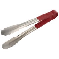 Universalzange, Edelstahl, PVD, Länge: 30 cm, Griff: rot, matt beschichtet Universalzange, Edelstahl, PVD, Länge: 30 cm, Griff: rot, matt beschichtet