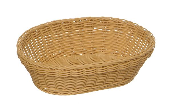 Korb, oval, 32 x 23 cm, H: 7 cm, PP, Fb. schwarz