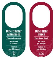 Türschild "Bitte nicht stören !", Polypropylen-Folie, grün/rot, H: 19 cm, B: 8 cm, D: 6 - 8 cm Türschild "Bitte nicht stören !", Polypropylen-Folie, grün/rot, H: 19 cm, B: 8 cm, D: 6 - 8 cm