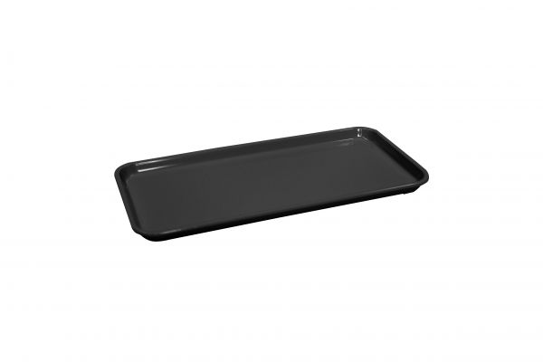 Auslagetabletts aus Melamin, rechteckig, schwarz, 300 x 150 x 17 mm