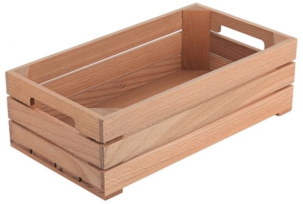 Holzkasten GN 1/3, Buchenholz, 32,5 x 17,6 x 10 cm