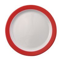 Eschenbach, Color - Frühstücks-Teller, flach Fahne, weiss/ rot, 19 cm Eschenbach, Color - Frühstücks-Teller, flach Fahne, weiss/ rot, 19 cm