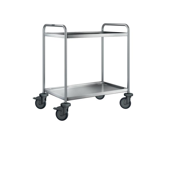 Servierwagen SW 8 X 5-2, 2 Borde: 80 x 50 cm, max. 80 kg/ Bord, Gesamt 120 kg, LxBxH: 90 x 60 x 95 cm
