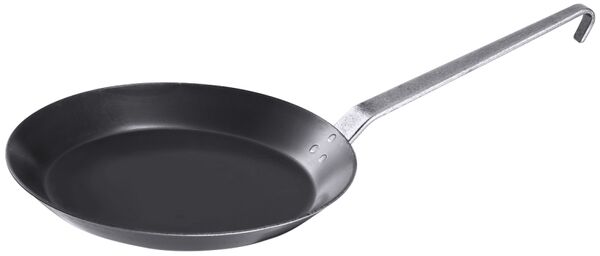 Eisen-Lyoneser Pfanne, gebläut, D: 24 cm, H: 3 cm