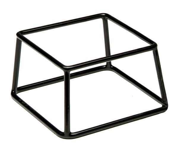 Buffetständer MULTI, 18 x 18 cm, H: 10 cm, Metall, schwarz ummantelt