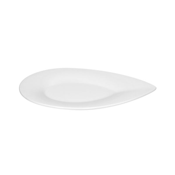 Bauscher, Avantgarde - Platte Tropfen, uni, weiss, 20 cm