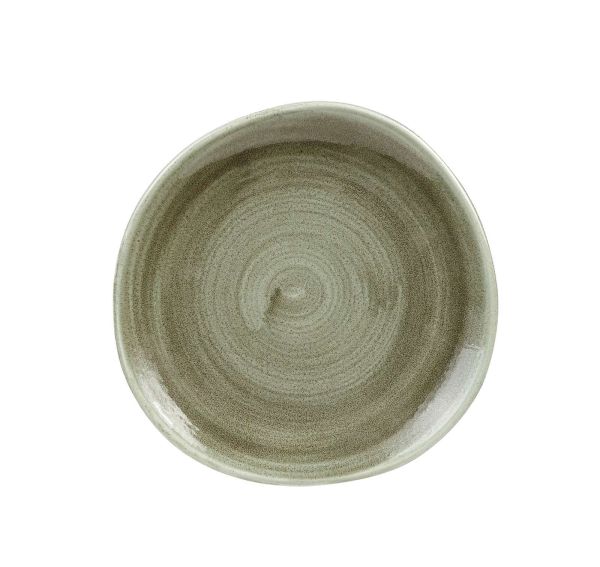 Churchill, Stonecast Patina : Burnished Green - Teller flach rund Organisch, 21 cm