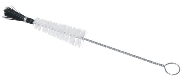 Tüllenbürste, klein, Stahldraht mit Öse, PA, weiss, L: 25 cm, D: 1,5 - 2,5 cm