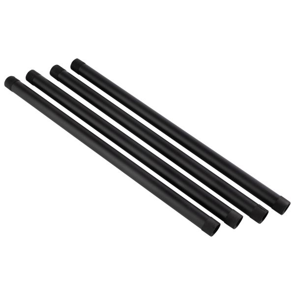 Rohre für Ladestation 17020/ 17021, 4er-Set, Metall, D: 2 cm, H: 43 cm, Farbe: schwarz