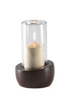 Tischlampe Mori 60A, Lampenkörper: braun, Glaszylinder: milchig, Höhe: 15,5 cm Tischlampe Mori 60A, Lampenkörper: braun, Glaszylinder: milchig, Höhe: 15,5 cm