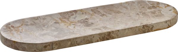 Playground, Stein - SPOTLIGHTS : Platte, Marmor, oval, beige, 32 x 12 cm