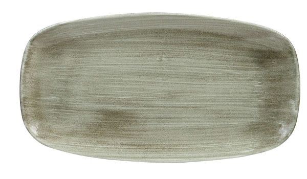 Churchill, Stonecast Patina : Burnished Green - Chefs Platte rechteckig, 35,5 x 18,9 cm