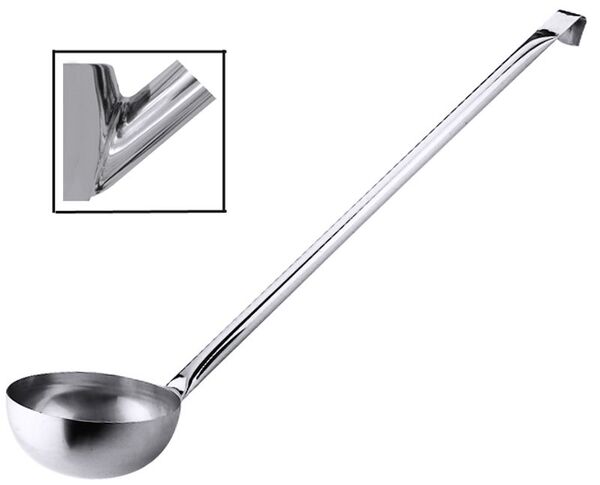 Schöpfkelle fugenlos, Edelstahl, I: 4 ltr., D: 24 cm, Stiellänge: 94 cm