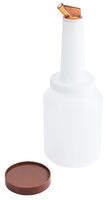 Dosier-/ Vorratsflasche, mit Deckel braun, I: 2 ltr., D: 12,5 cm, H: 35 cm, SAN Dosier-/ Vorratsflasche, mit Deckel braun, I: 2 ltr., D: 12,5 cm, H: 35 cm, SAN