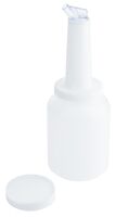 Dosier-/ Vorratsflasche, mit Deckel weiß, I: 2 ltr., D: 12,5 cm, H: 35 cm, SAN Dosier-/ Vorratsflasche, mit Deckel weiß, I: 2 ltr., D: 12,5 cm, H: 35 cm, SAN